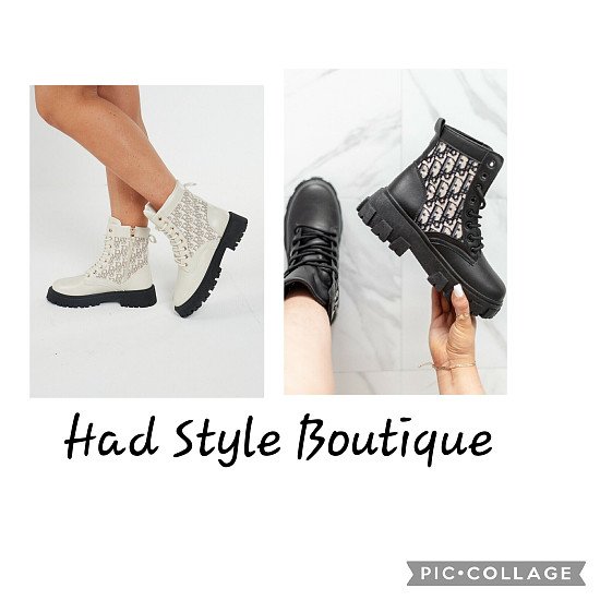 Printed Lace Up Boots - 2 Colours