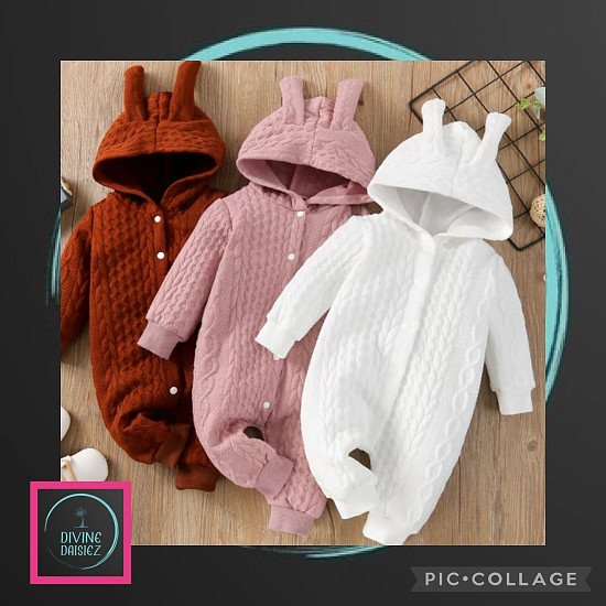 Newborn Baby Boy Girl Kids Bear Hooded Romper Jumpsuit Bodysuit Clothes Outfits