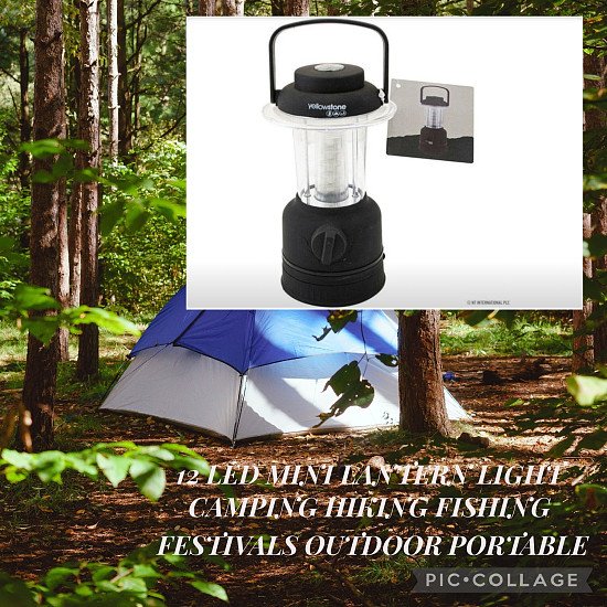 12 LED MINI LANTERN LIGHT CAMPING HIKING FISHING FESTIVALS OUTDOOR PORTABLE in stock
