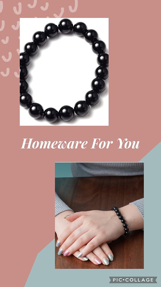 136.00 ct. Black Dyed Agate Stone Bracelet 6.75" is in stock
