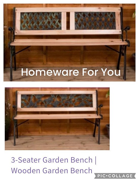 3-Seater Garden Bench | Wooden Garden Bench