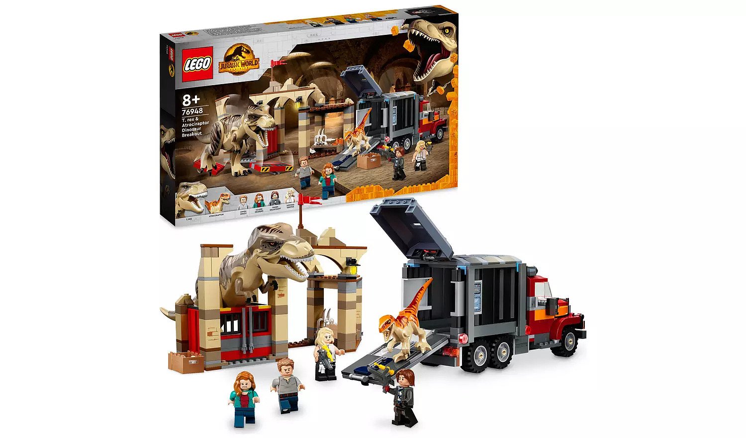 SAVE LEGO Jurassic World T. rex & Atrociraptor Dinosaur Toy Argos Deal