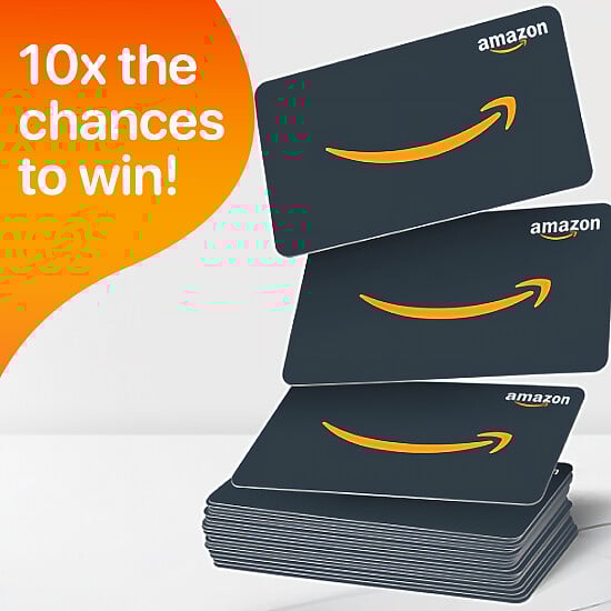 10x £10 Amazon Gift Card - 10 Different Winners