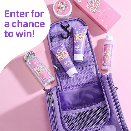 10 Piece Rose Water Body Wash Bathing Gift Set