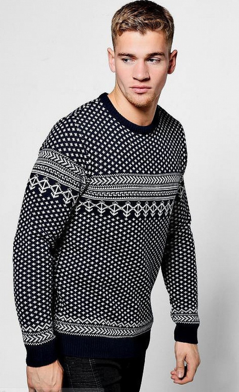 Navy Fairisle Christmas Jumper Was £15 Now £9