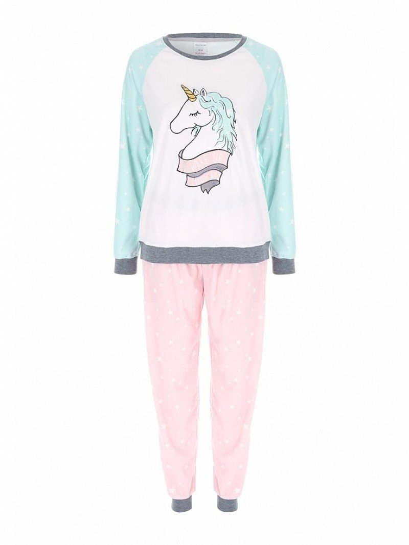 Womens Aqua Unicorn Twosie Was £18, Now Only £12