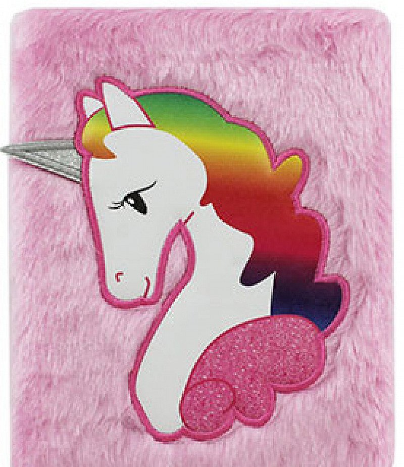 A5 Unicorn Plush Notebook Only £4