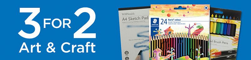 3 for 2 on our Arts & Crafts range!